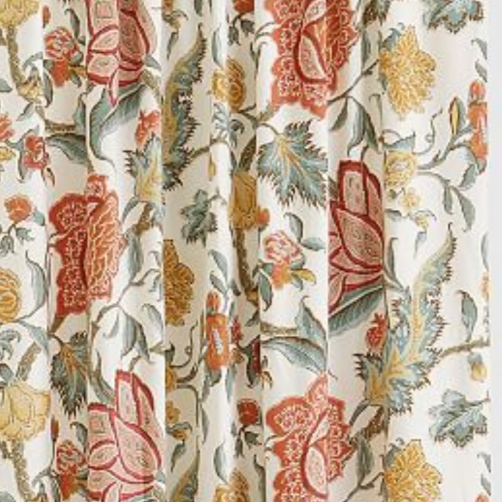 Pottery Barn | TWO Cynthia Palampore Curtains | 50” x 84” each